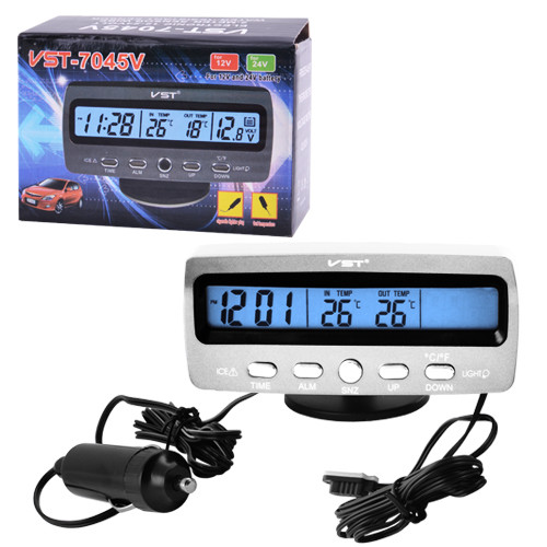 Автогодинник VST-7045V температура вольтметр: Авто-Супервайзер