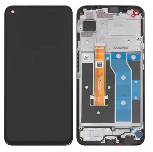 Дисплей для Realme 6, чорний, з рамкою, Original (PRC)