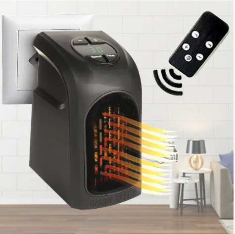 Портативний нагрівач тепловентилятор керамічний електронагрівач із пультом Handy Heater AuraHome, фото 1