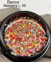 Sequins jar gel DANNY (глиттер гель) коллекция "Geometry" №02 8 ml