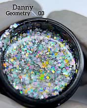 Гліттер гель by DANNY колекція "Geometry" №03 8 ml