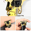 Машинка триммер для стрижки волосся бороди та окантовки Vintage T9 4 насадки, фото 3