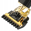 Машинка триммер для стрижки волосся бороди та окантовки Vintage T9 4 насадки, фото 4