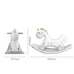 Дитяча конячка гойдалка BabyPlayPen Унісекс Музична 1348446616 Білий, фото 4