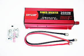 Перетворювач з вольметром із чистою синусоїдою 2600W LCD AC/DC 12v