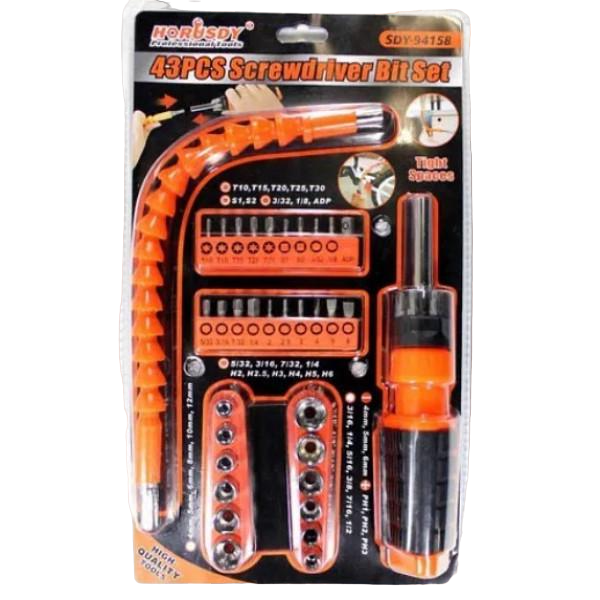 Універсальний Набір інструментів 43 предмети в блістері AuraHome, фото 1