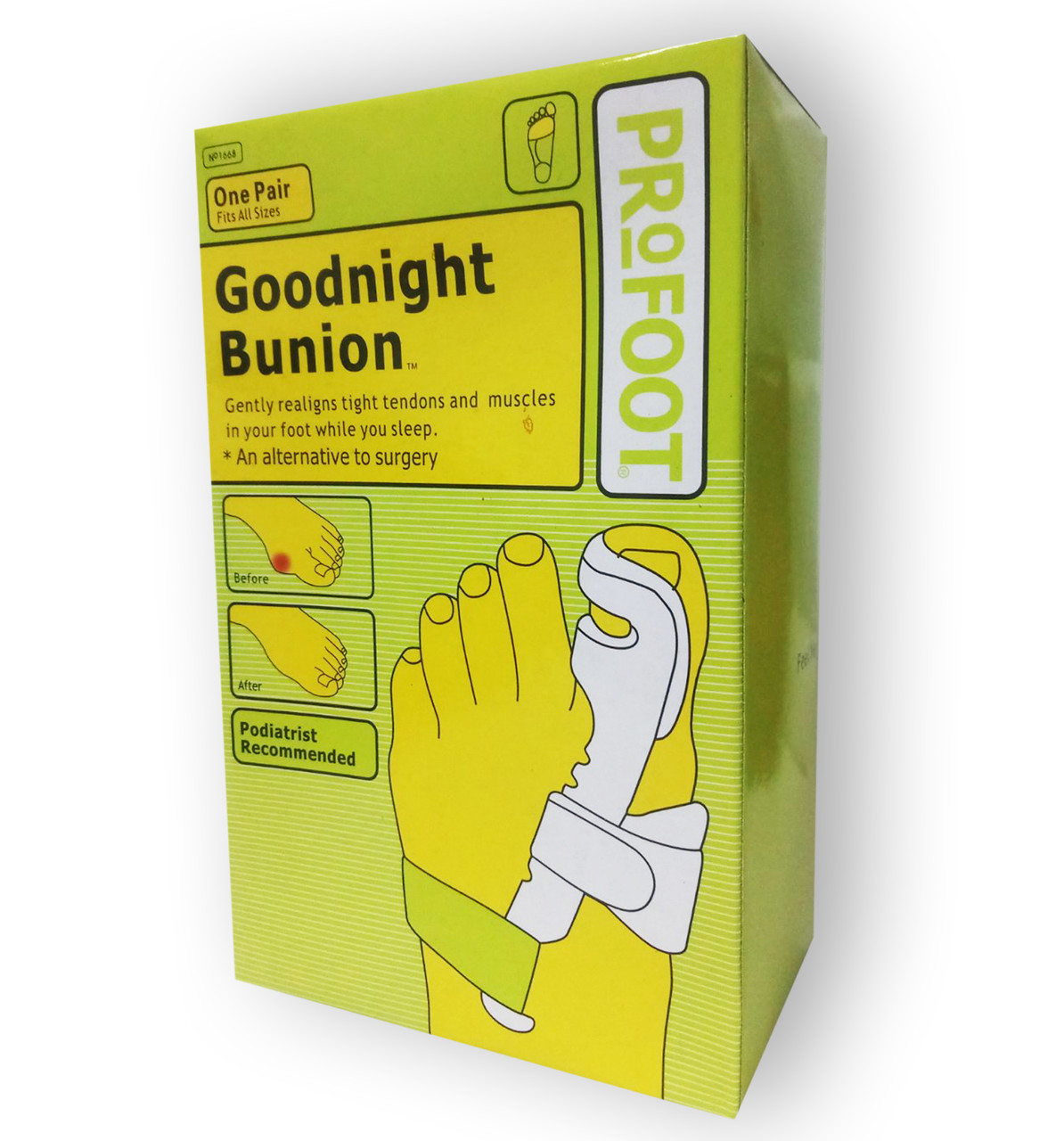 Profoot Фіксатор Коректор для великих пальців ніг від вальгусу фіксатор для пальців ніг, фото 1