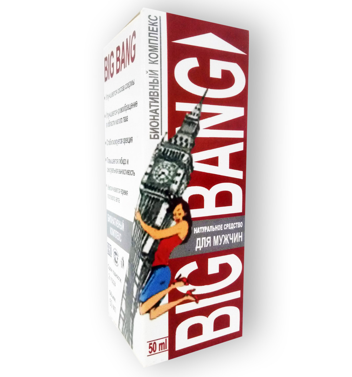 Big Bang Сироп для потенції Біг Банг рослинний і безпечний від простатиту, фото 1