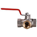 Кран триходовий Solomon DN 1/2" (T-затвор) на 3 положення 1095, фото 2