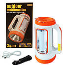 Ліхтар переносний 6088-LED+COB power bank Li-Ion акумулятор. сонячна батарея ЗУ microUSB Box AuraHome, фото 2