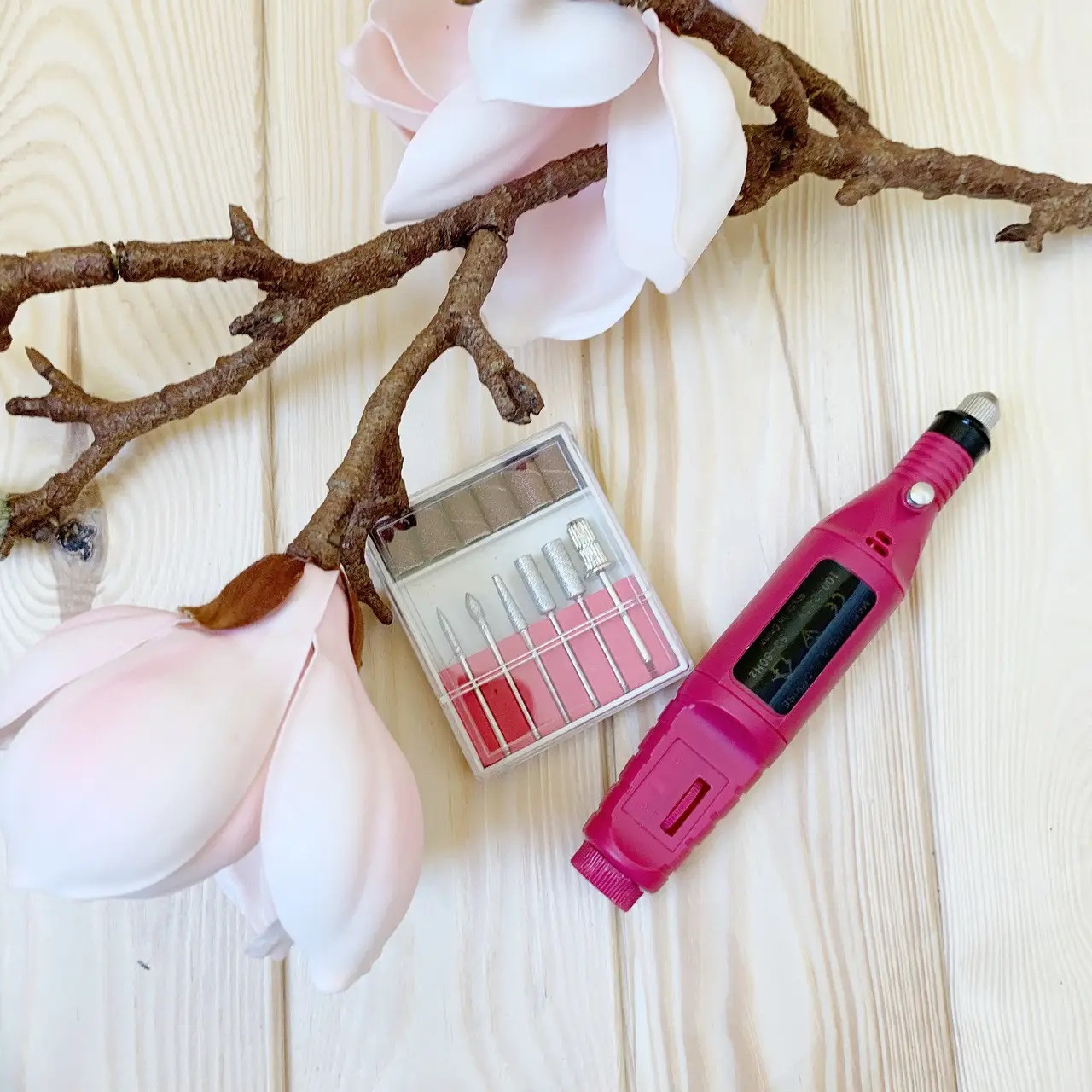 Фрезер портативний для манікюру та педикюру ручний компактний для нігтів AuraHome, фото 1