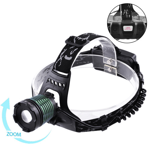 Ліхтар налобний Police 2188-T6 2х18650 zoom ЗУ mircoUSB Box