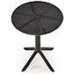 Пластиковий круглий стіл 60 см та стільці для дачі Calvo чорний поліпропілен, фото 8