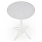 Пластиковий круглий стіл 60 см та стільці на балкон Calvo білий поліпропілен, фото 8