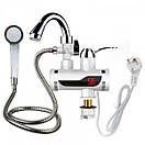 Проточний кран душ з LCD-екраном водонагрівач з душем Instant Electric Heating Water нижнє під'єднання AuraHome, фото 3