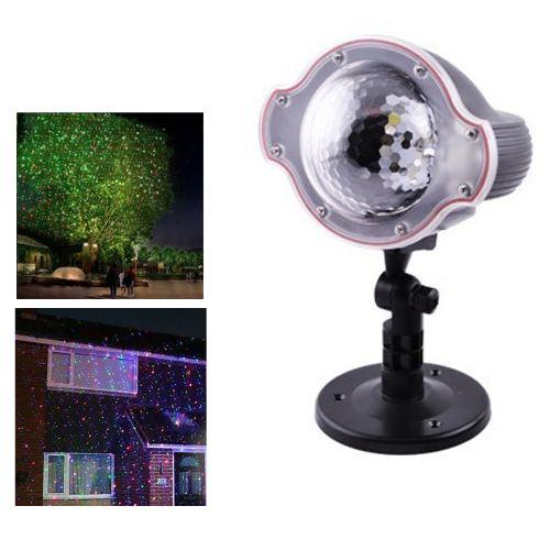 Світлодіодний лазерний проєктор 3-колірний 2 кронштейни Waterproof Star Shower 3-Color 809
