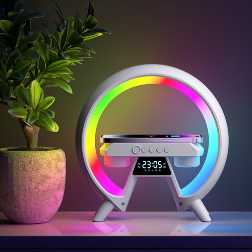Дитячий світильник RGB-нічник із блютузом колонкою годинами бездротовою зарядкою