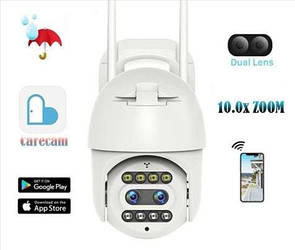 Камера видеонаблюдения IP Wi-Fi камера CF26-54SM 3MP 2 об'єктиви (CareCamPro)
