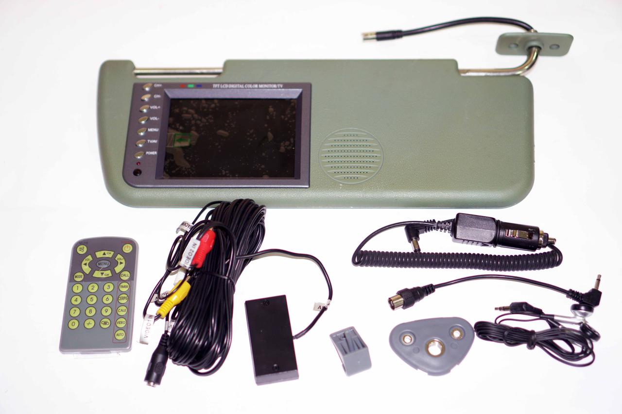 Авто козирок сонцезахисний козирок із двома відеовходами із діагонаю екрану 17.6см AV-in AuraHome, фото 1