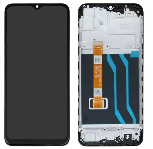 Дисплей для Realme 5, чорний, з рамкою