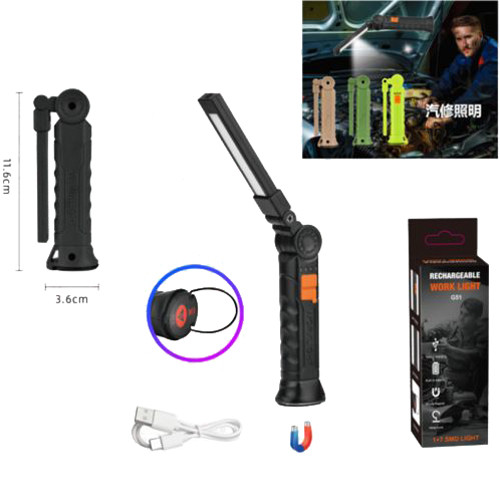 Ліхтар WorkLight акумуляторний пилу вологозахищений ліхтарик акумуляторний на магніті поворотний гак