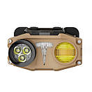 Ліхтар налобний CH-8825-3P35+COB(white+yellow)+RGB Motion Sensor Power Bank Li-Ion акумулятор. індикація AuraHome, фото 4