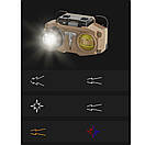 Ліхтар налобний CH-8825-3P35+COB(white+yellow)+RGB Motion Sensor Power Bank Li-Ion акумулятор. індикація AuraHome, фото 7