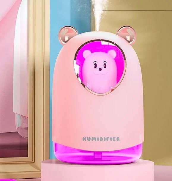 Зволожувач повітря міні аромадифузор з RGB-підсвіткою Bear AuraHome, фото 1