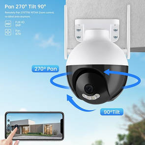 Камера відеоспостереження IP Wi-Fi камера відеонагляду PT85 + блок живлення (ACSee APP)