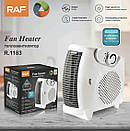 Тепловентилятор електрообігрівач до 25 кв обігрівач дуйка RAF 1183 2000W AuraHome, фото 2