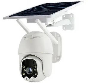 Вулична IP WiFi камера із сонячною панеллю Q5 автономна PTZ поворотна Full HD 1080P із віддаленим доступом