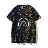 Футболка Bape A Bathing Ape Shark White & Black Half Camo WGM T-Shirt - FA1121A1, фото 4