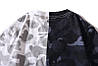 Футболка Bape A Bathing Ape Shark White & Black Half Camo WGM T-Shirt - FA1121A1, фото 7
