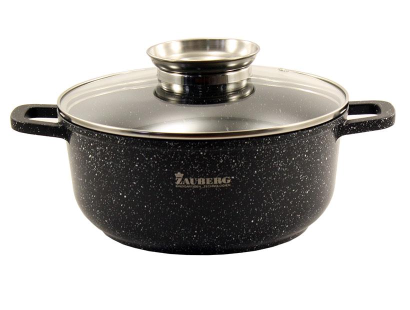 Каструля алюмінієва з мармуровим покриттям 3,2 л Zauberg ZB-0322-BL, фото 1
