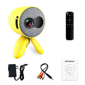 Дитячий портативний міні проектор Led Projector YG220 мультимедійний Android 480x270 Full HD 75 дюймів