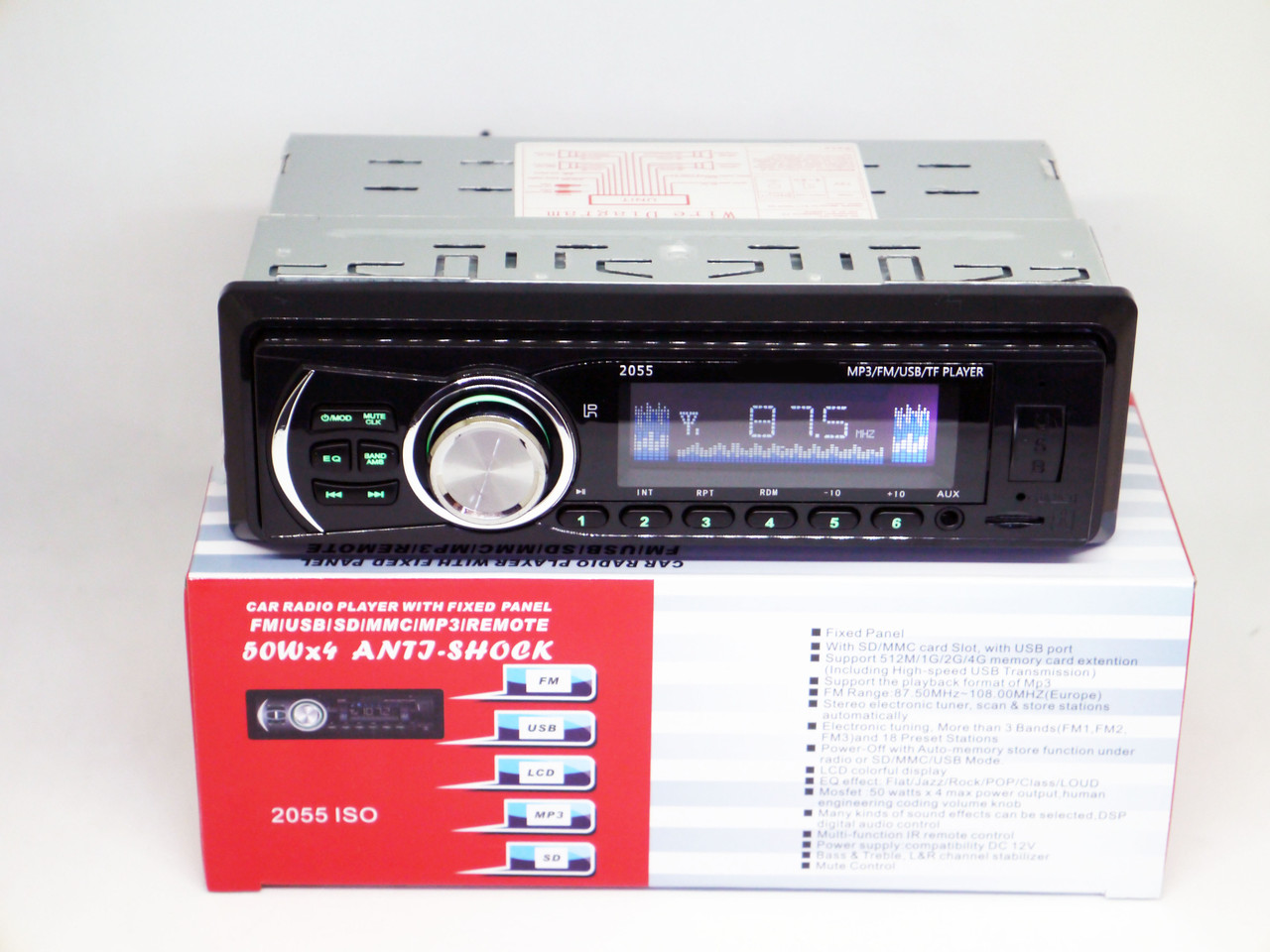 Автомагнітола ISO Usb Sd Fm Aux пульт (4x50W) 2055 AuraHome, фото 1