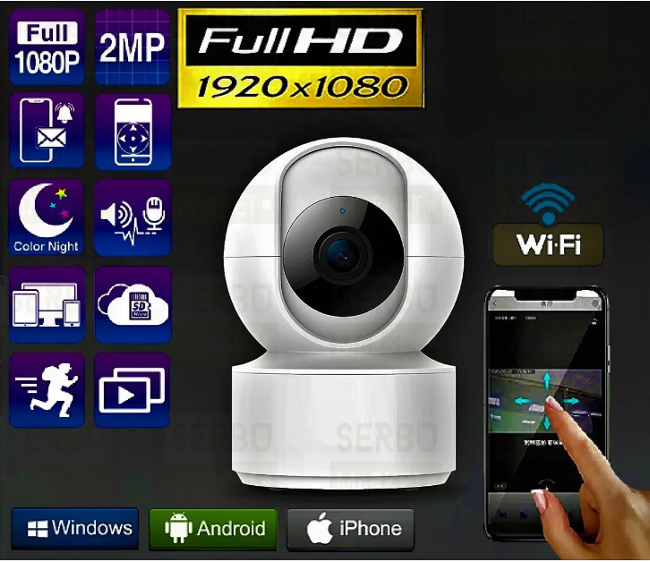 Камера видеонаблюдения IP Wi-Fi камера CareCam 23ST кімнатна