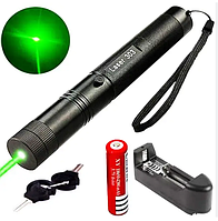 Лазерна указка високої потужності до 15 000 метрів Потужний лазер від акумулятора 500 mW Green Laser 303