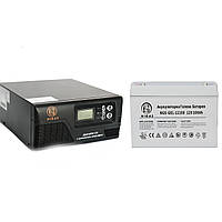 Комплект резервного живлення Інвертор NIGAS NGS-0612 600W, 12V + АКБ NIGAS NGS-GEL-12100 12V 100 Ah