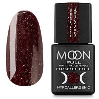 Гель лак светоотражающий Moon Full Red Flashing Disсo Gel №RF09, 8 мл