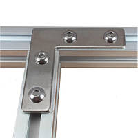 Пластина з'єднувальна кутова для профілю 20 стальна під гвинт М5