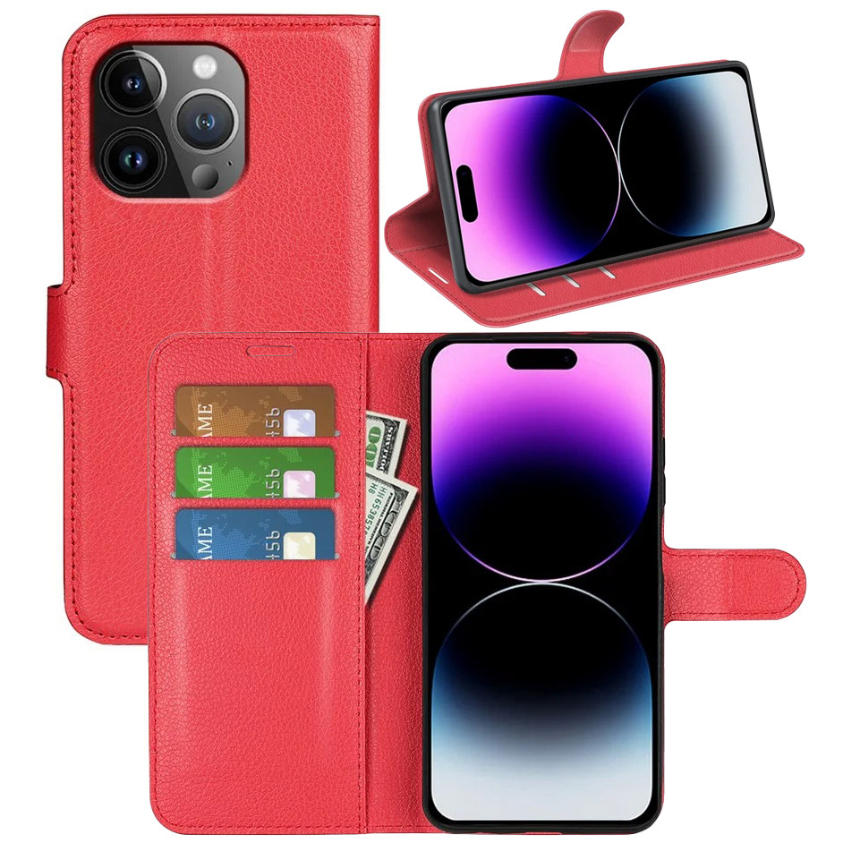 Чохол-книжка Litchie Wallet для Apple iPhone 15 Pro Max Red, фото 1