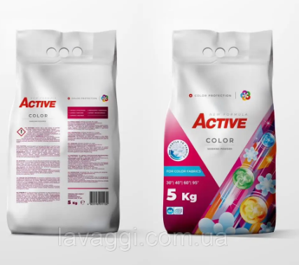 Сипучий пральний порошок Active Color 5 кг на 68 прань Пакет 4820196011132