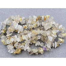 Намистини Рутиловий кварц крихта ~7-9*3-5мм