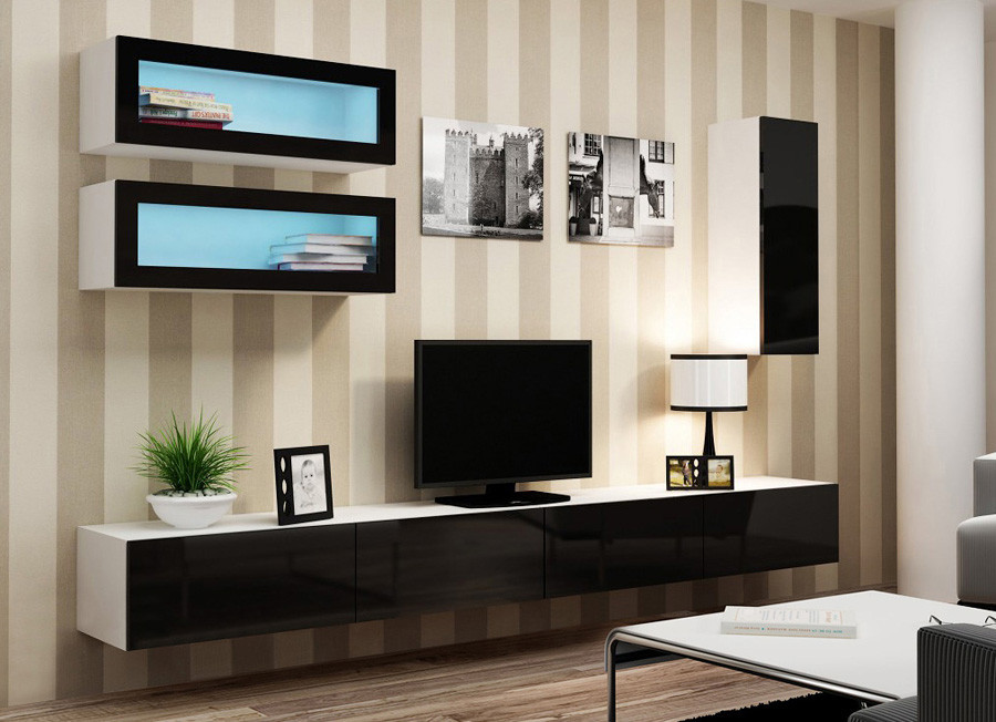 VIGO XI Вітальня білий/чорний глянець CAMA, фото 1