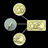 Сувенірний слиток "Буйвол", "American Buffalo Troy Ounce" 1 OZ Fine Gold, позолочений сувенірний колекційни, фото 7