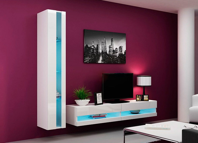 VIGO NEW VIII Вітальня білий/білий глянець CAMA, фото 1