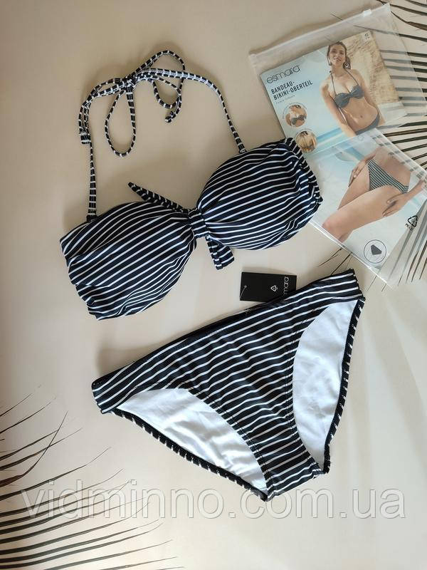 Жіночий купальник бандо Esmara р.36 EURO (р.S, 40-42), 40770, ущільнена чашка