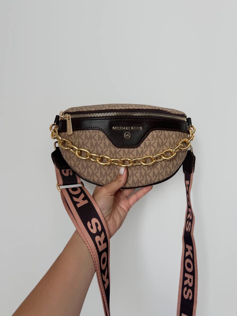 Жіноча сумка Michael Kors Crossbody (коричнева) модна містка актуальна сумка Gi11316 vkross