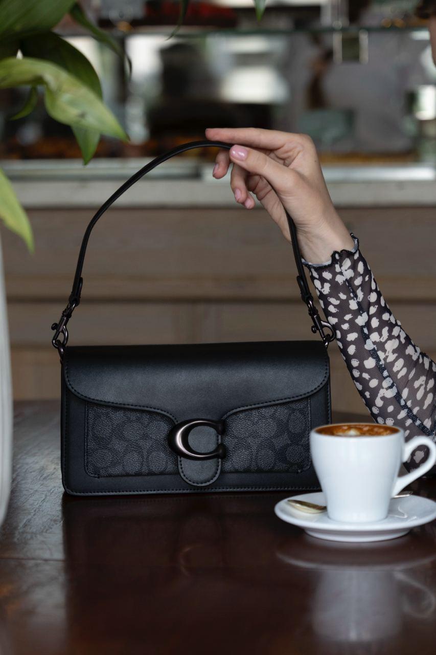 Жіноча сумка Coach (чорна) стильна красива повсякденна сумочка art0417 vkross